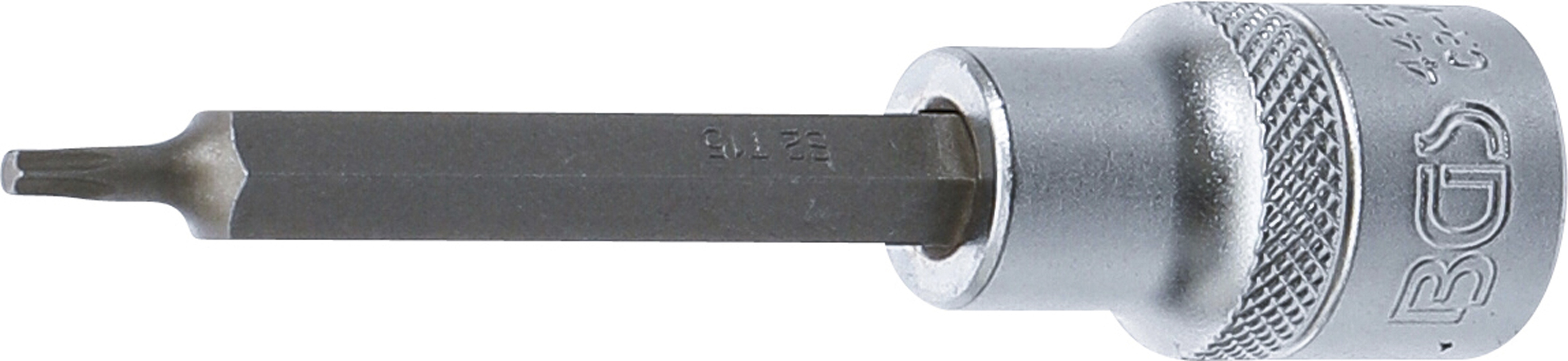 BGS Bit-Einsatz | Länge 100 mm | Antrieb Innenvierkant 12,5 mm (1/2") | T-Profil (für Torx) T15