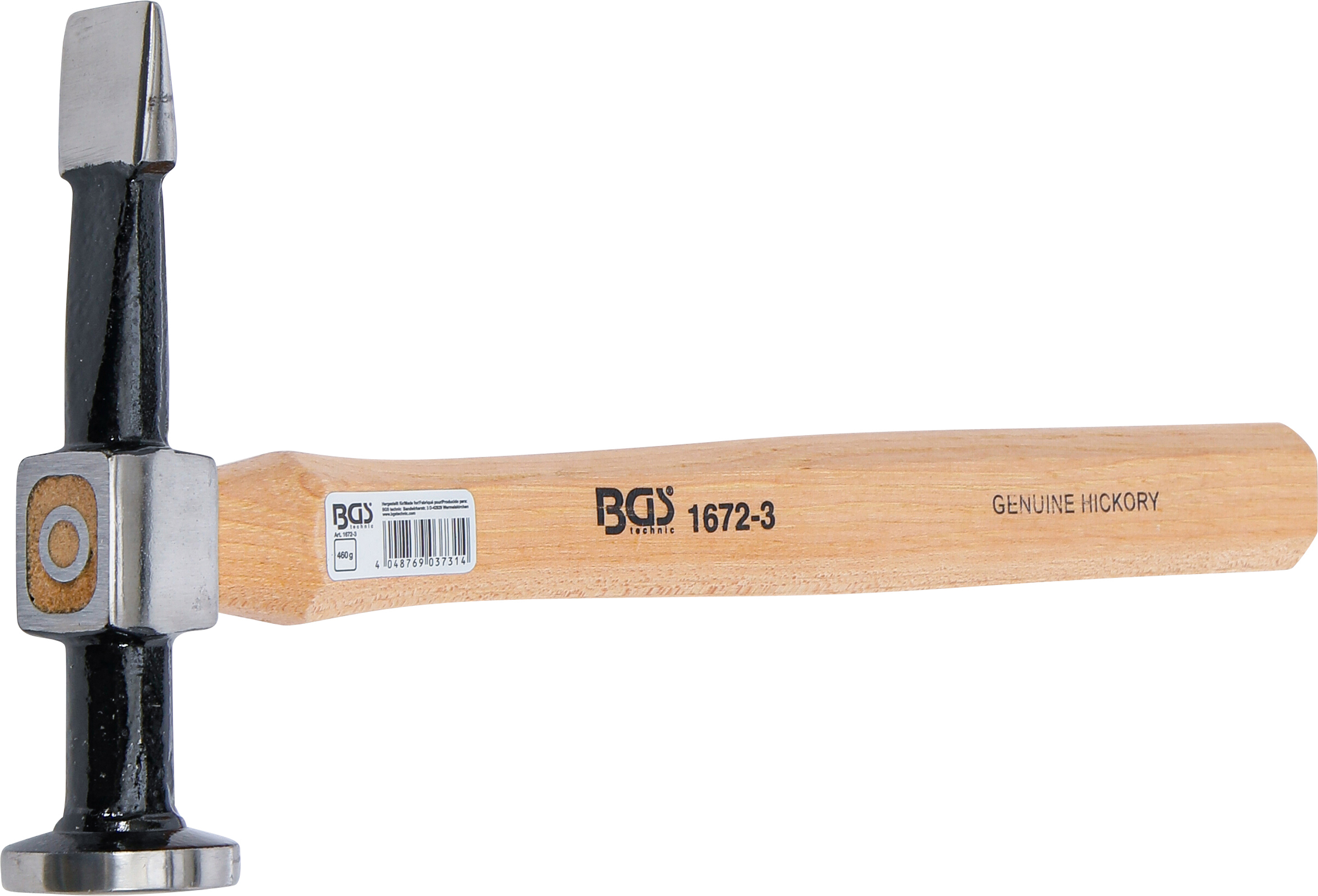 BGS Karosseriehammer | runder, flacher Kopf / gerade, horizontale Finne