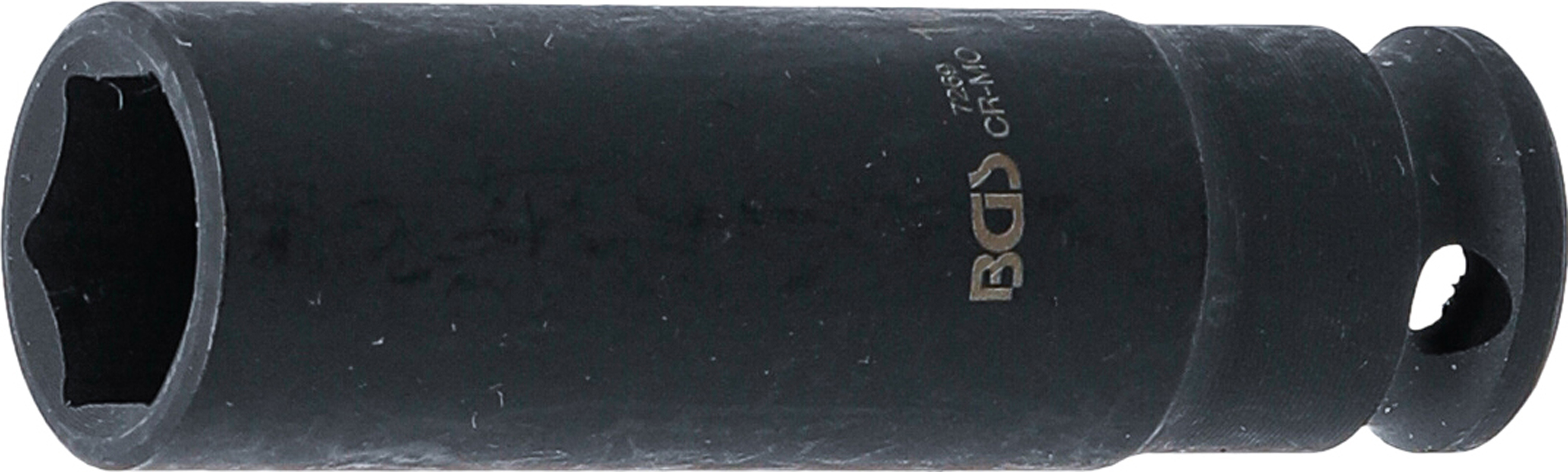 BGS Kraft-Steckschlüssel-Einsatz Sechskant, tief | Antrieb Innenvierkant 6,3 mm (1/4") | SW 10 mm