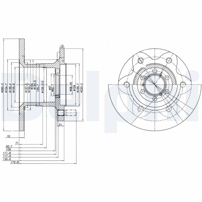Bremsscheibe BG429 “DELPHI”