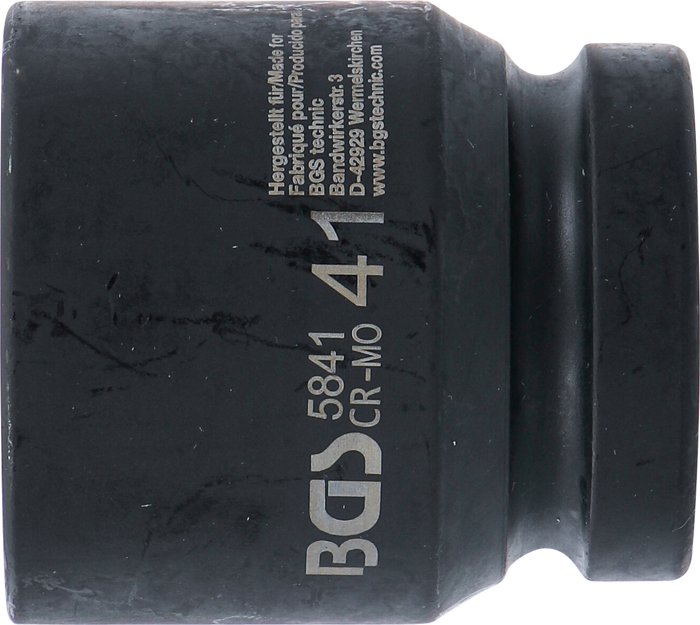 BGS Kraft-Steckschlüssel-Einsatz Sechskant | Antrieb Innenvierkant 25 mm (1") | SW 41 mm