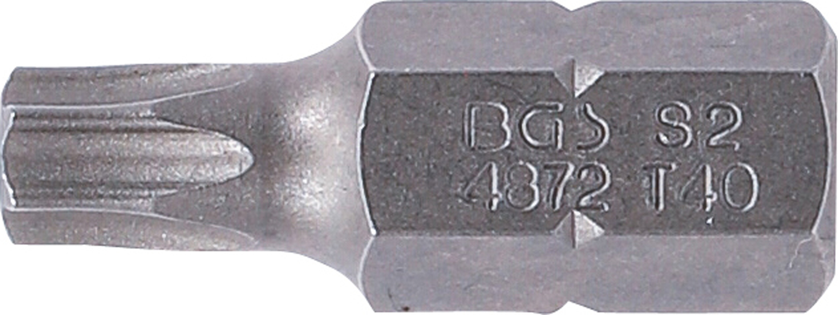 BGS Bit | Länge 30 mm | Antrieb Außensechskant 10 mm (3/8") | T-Profil (für Torx) T40