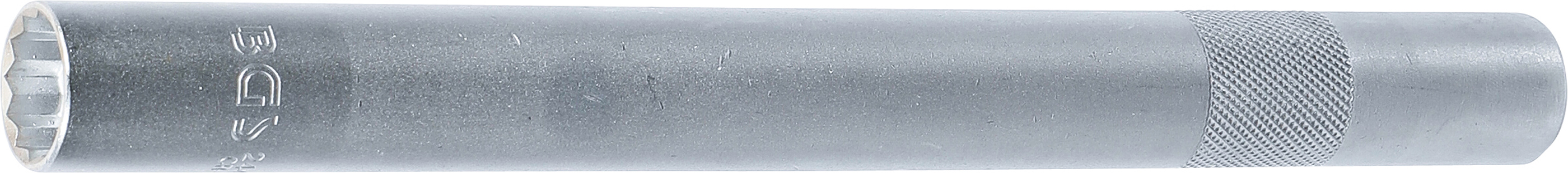 BGS Zündkerzen-Einsatz Zwölfkant, extra lang | Antrieb Innenvierkant 10 mm (3/8") | SW 18 mm