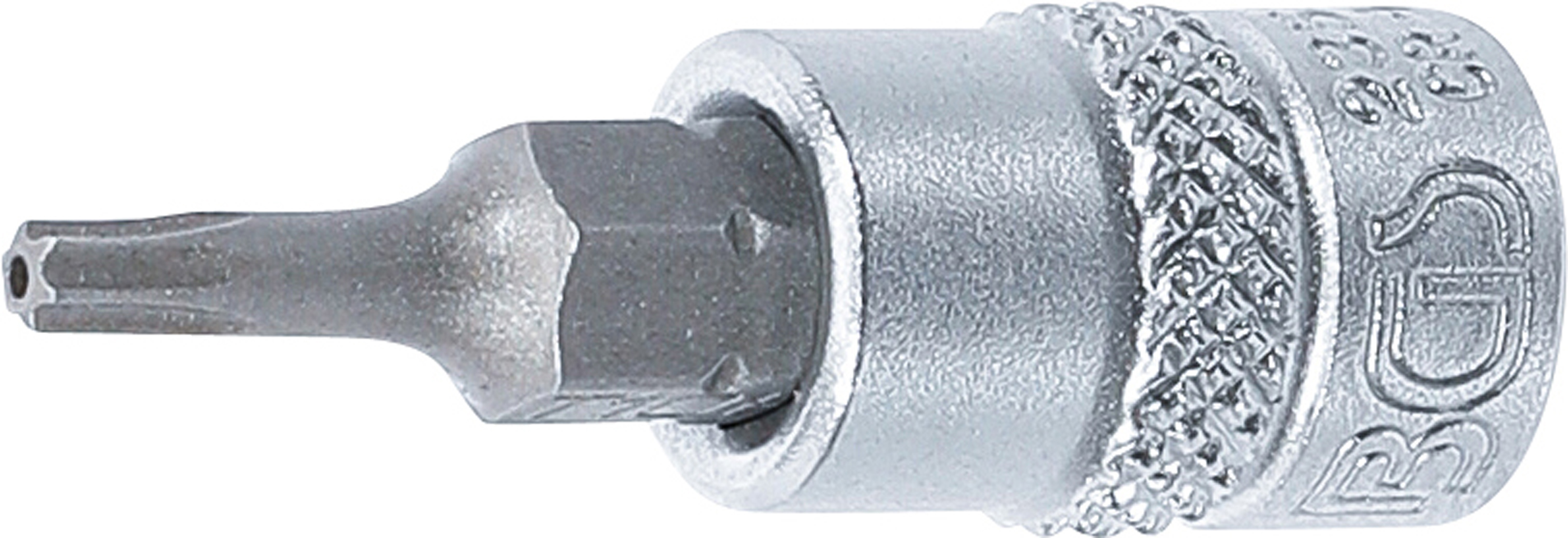 BGS Bit-Einsatz | Antrieb Innenvierkant 6,3 mm (1/4") | T-Profil (für Torx) mit Bohrung T10