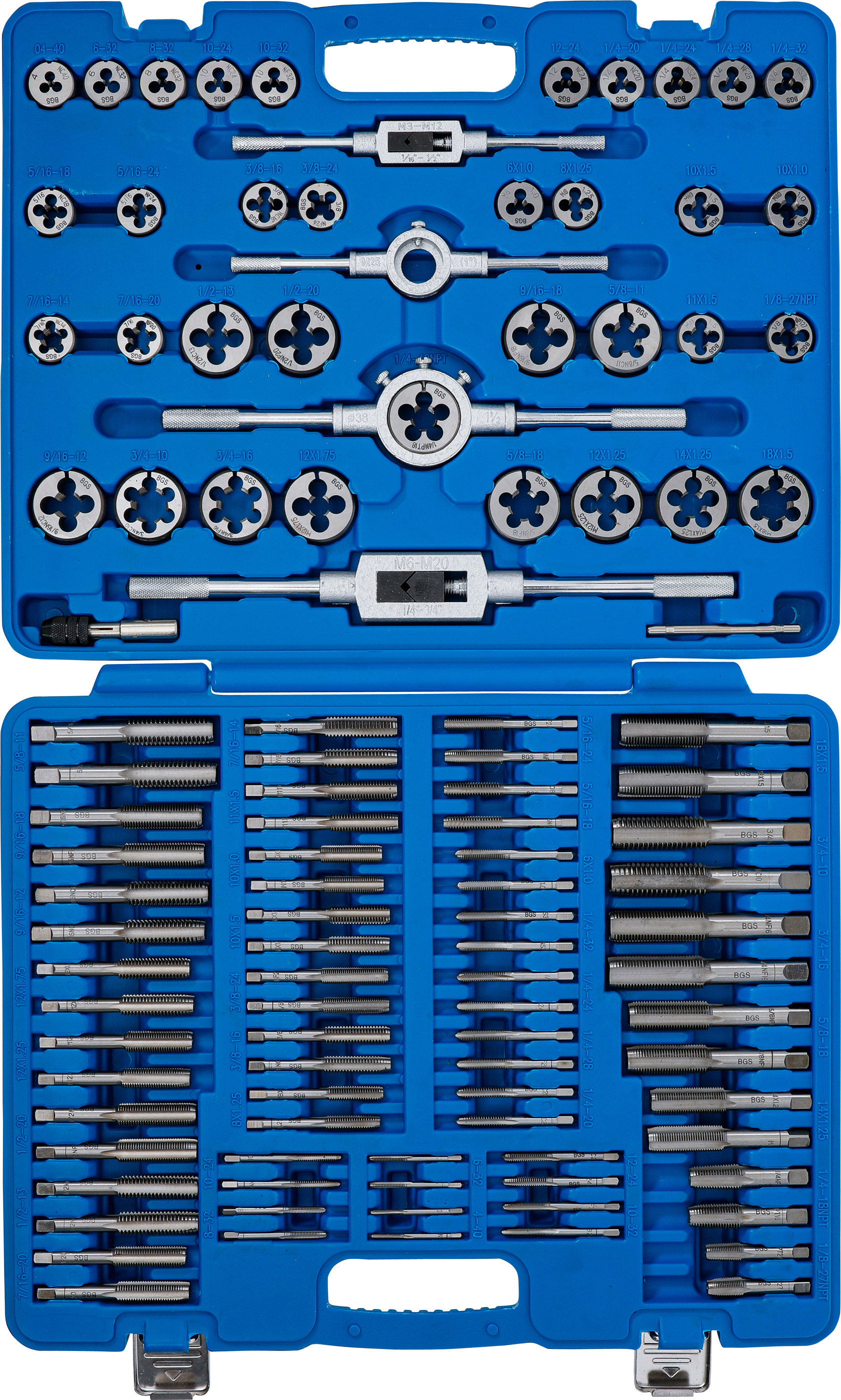 BGS Gewindeschneid-Satz | metrisch / Zoll | 110-tlg.