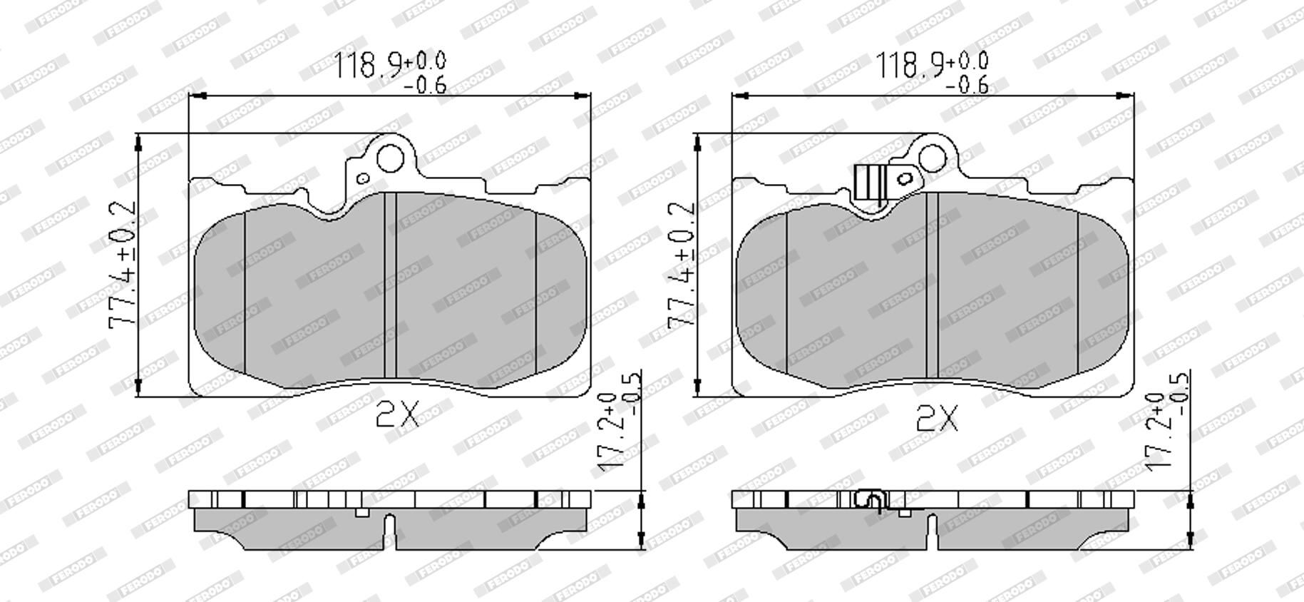 Bremsbelagsatz, Scheibenbremse