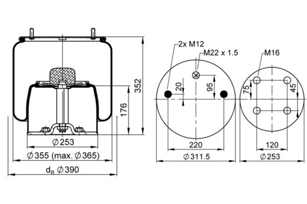 Federbalg, Luftfederung