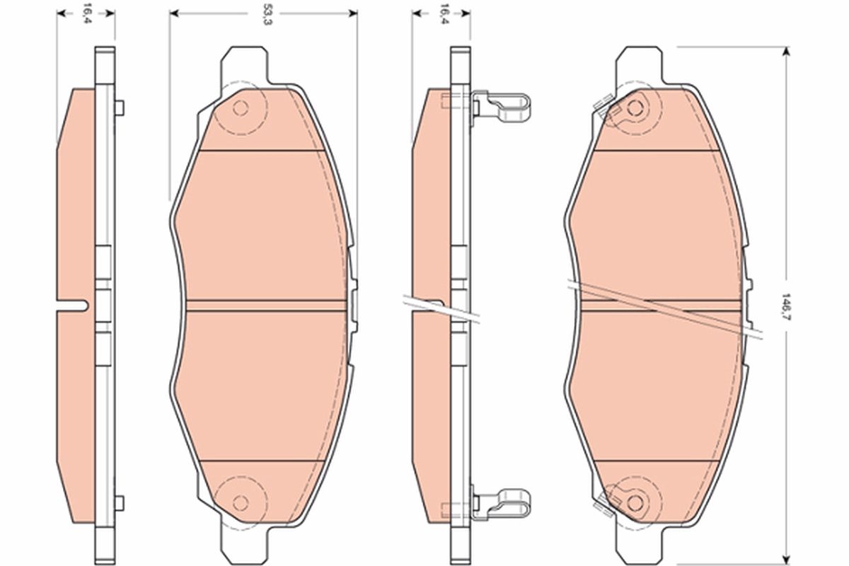 Bremsbelagsatz, Scheibenbremse