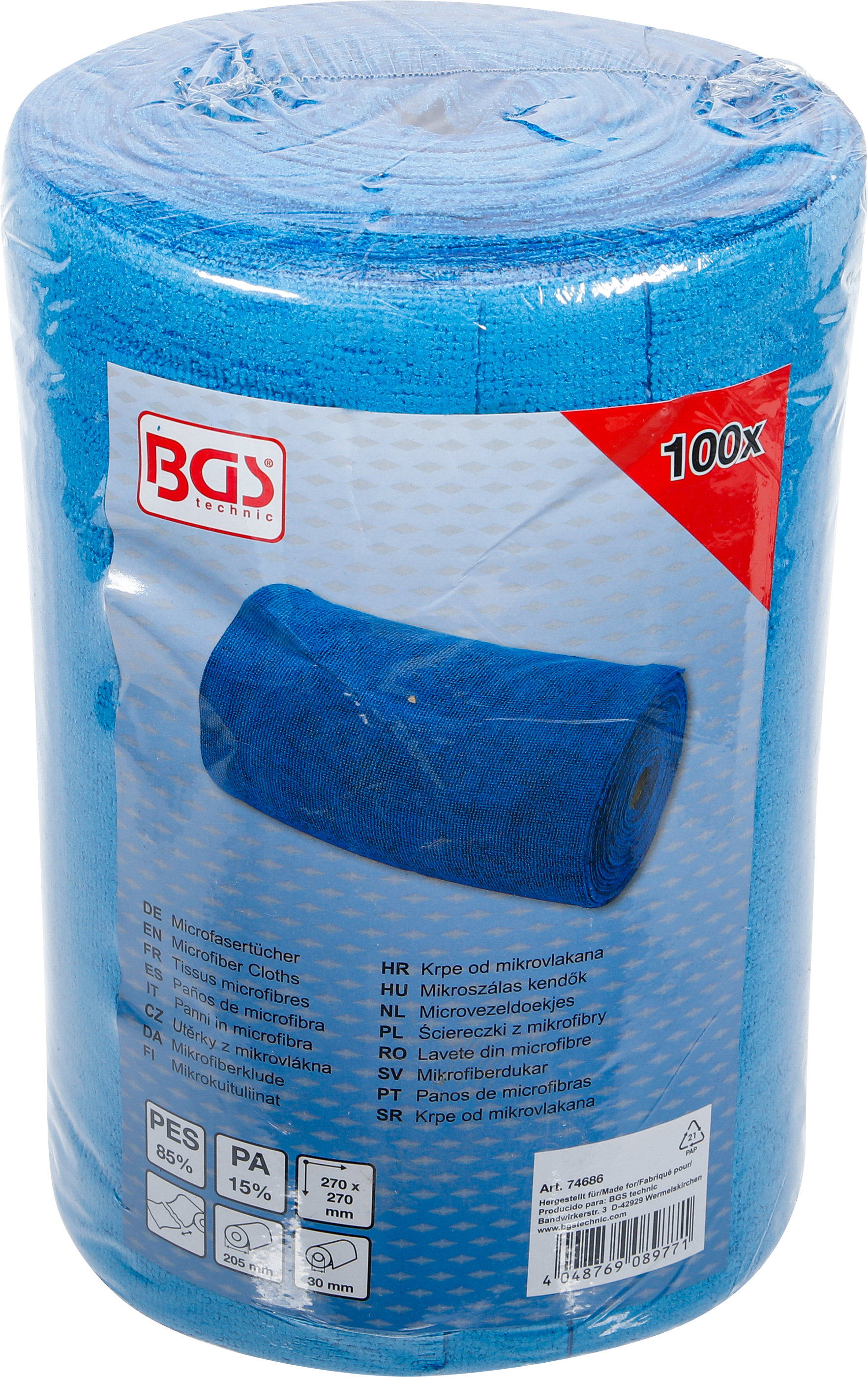 BGS Microfasertücher | 270 x 270 mm | perforiert | 100-tlg.