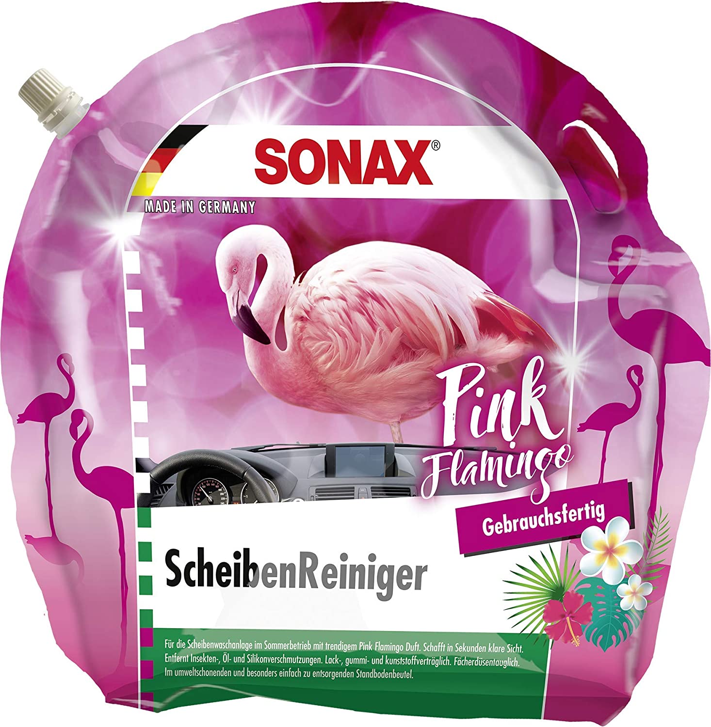 Sonax ScheibenReiniger gebrauchsfertig Pink Flamingo 3 Liter