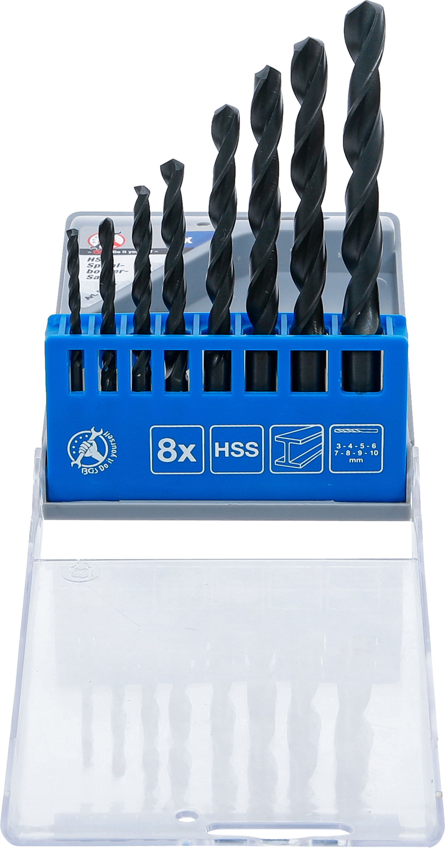 BGS HSS-Spiralbohrer-Satz | 3 - 10 mm | 8-tlg.