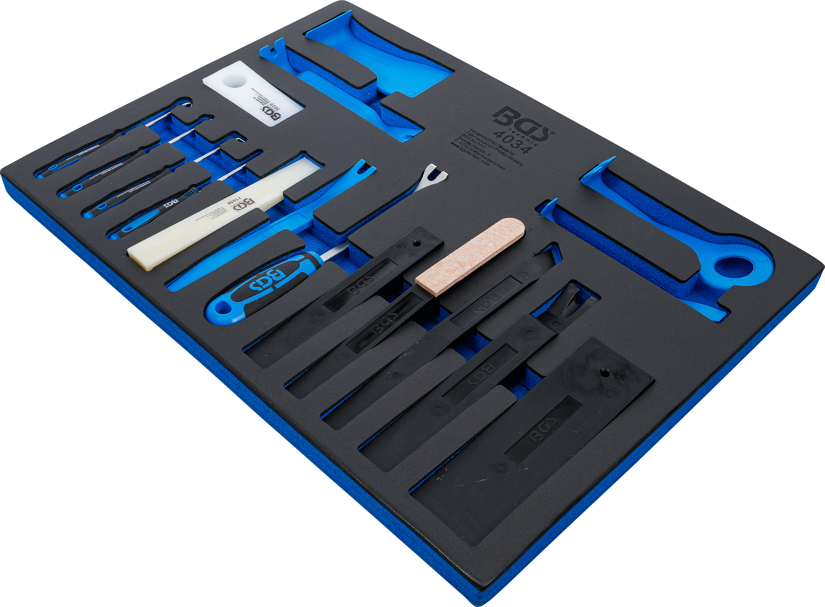 BGS Werkstattwageneinlage 3/3: Lösewerkzeuge, Montagekeile und Haken-Satz | 17-tlg.