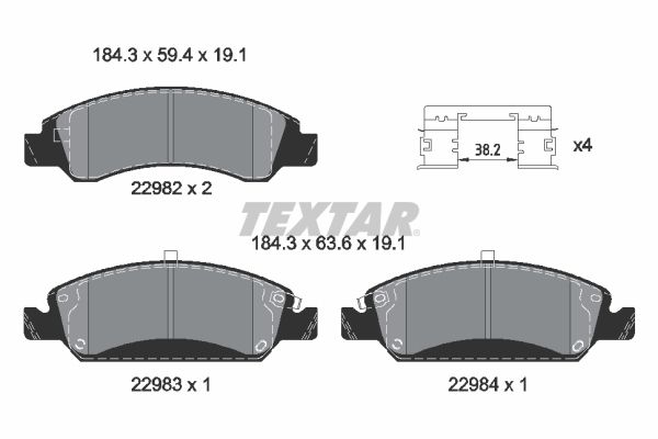 Bremsbelagsatz, Scheibenbremse