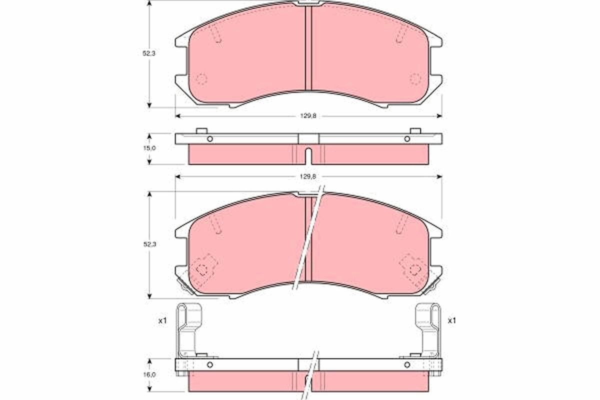 Bremsbelagsatz, Scheibenbremse