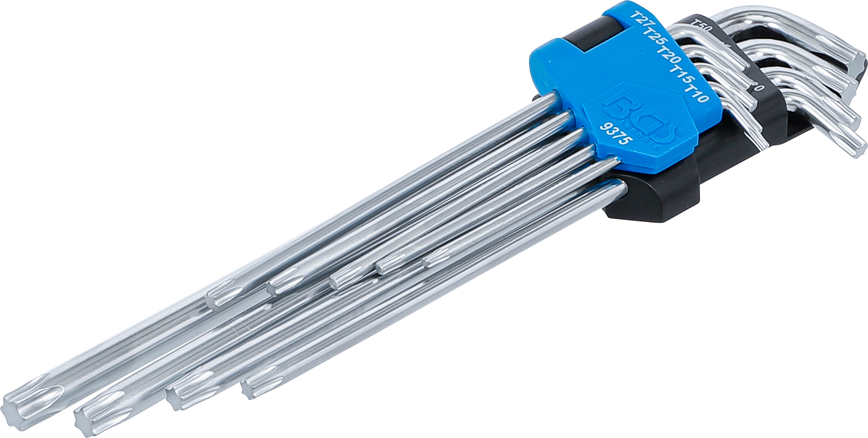 BGS Winkelschlüssel-Satz | extra lang + extra kurz | T-Profil (für Torx) T10 - T50 | 9-tlg.