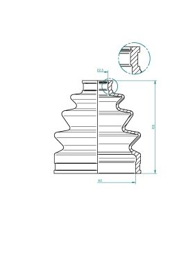 Faltenbalg, Antriebswelle