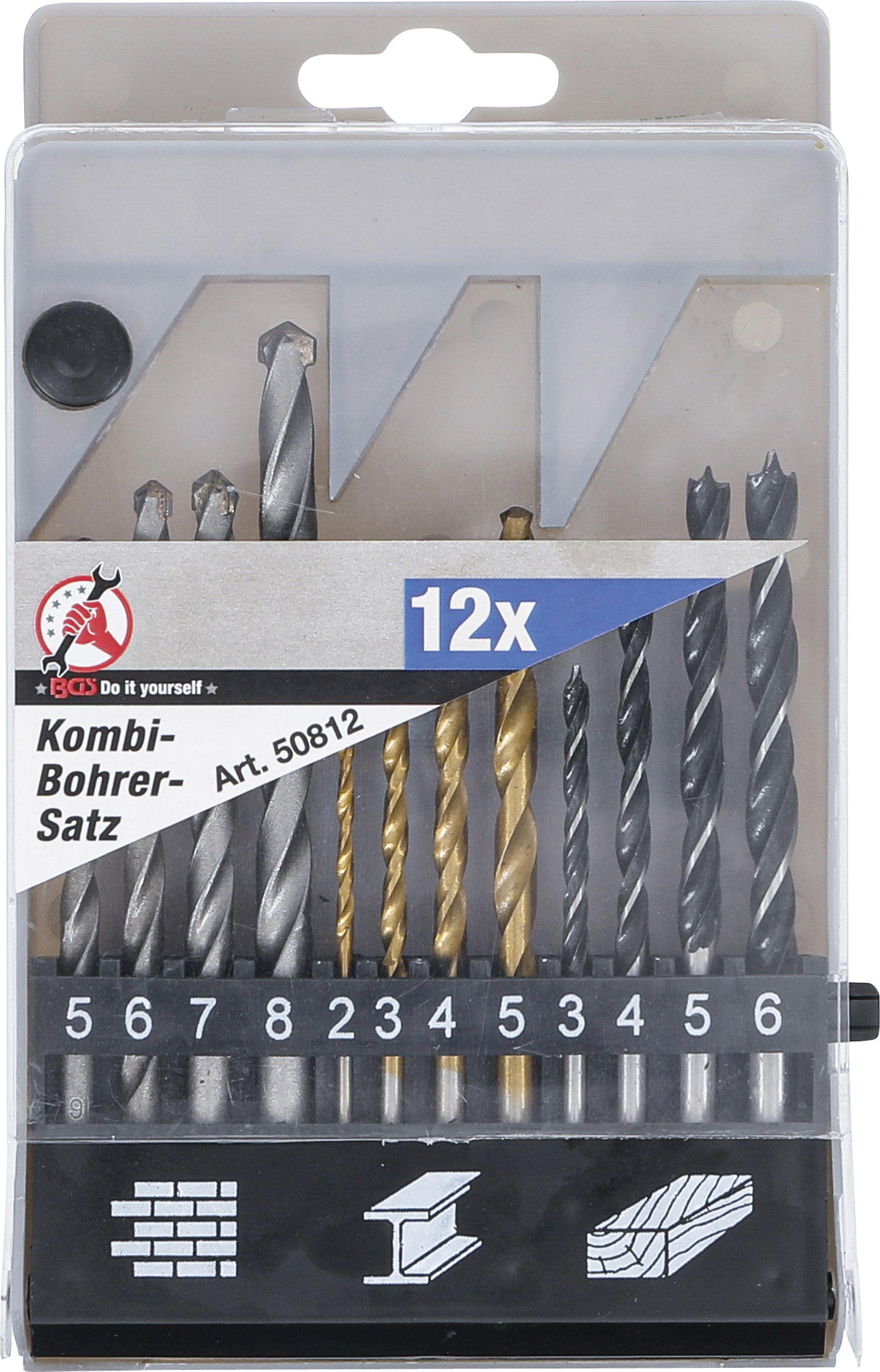 BGS Kombi-Bohrer-Satz | 2 - 8 mm | 12-tlg.