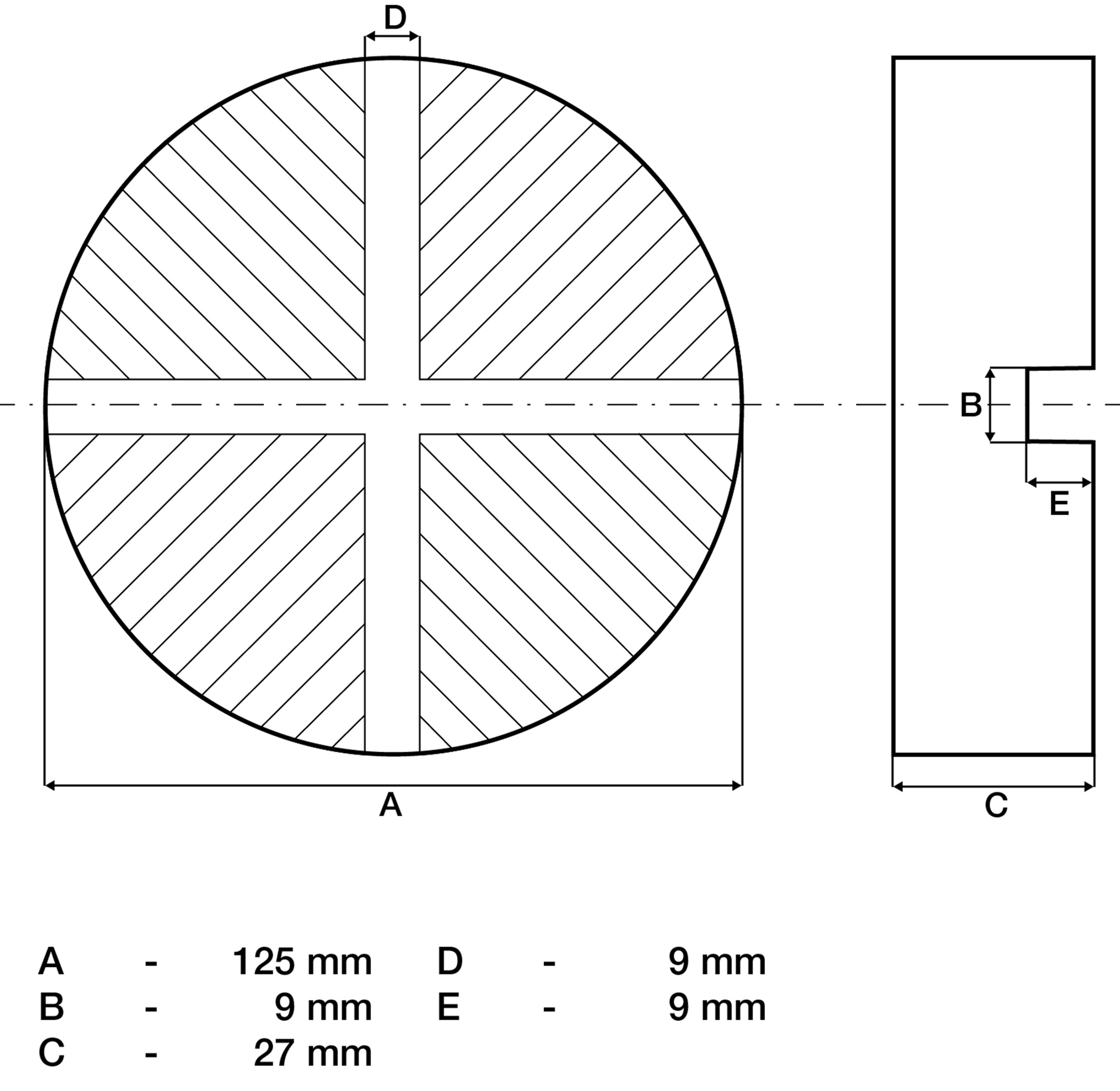 BGS Gummiauflage | für Wagenheber | 125 x 27 mm