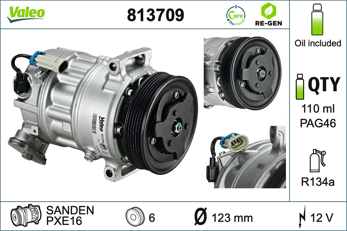 Kompressor, Klimaanlage VAL813709 “VALEO”