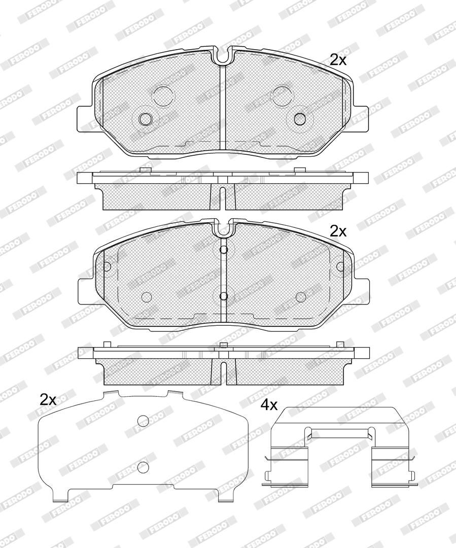 Bremsbelagsatz, Scheibenbremse