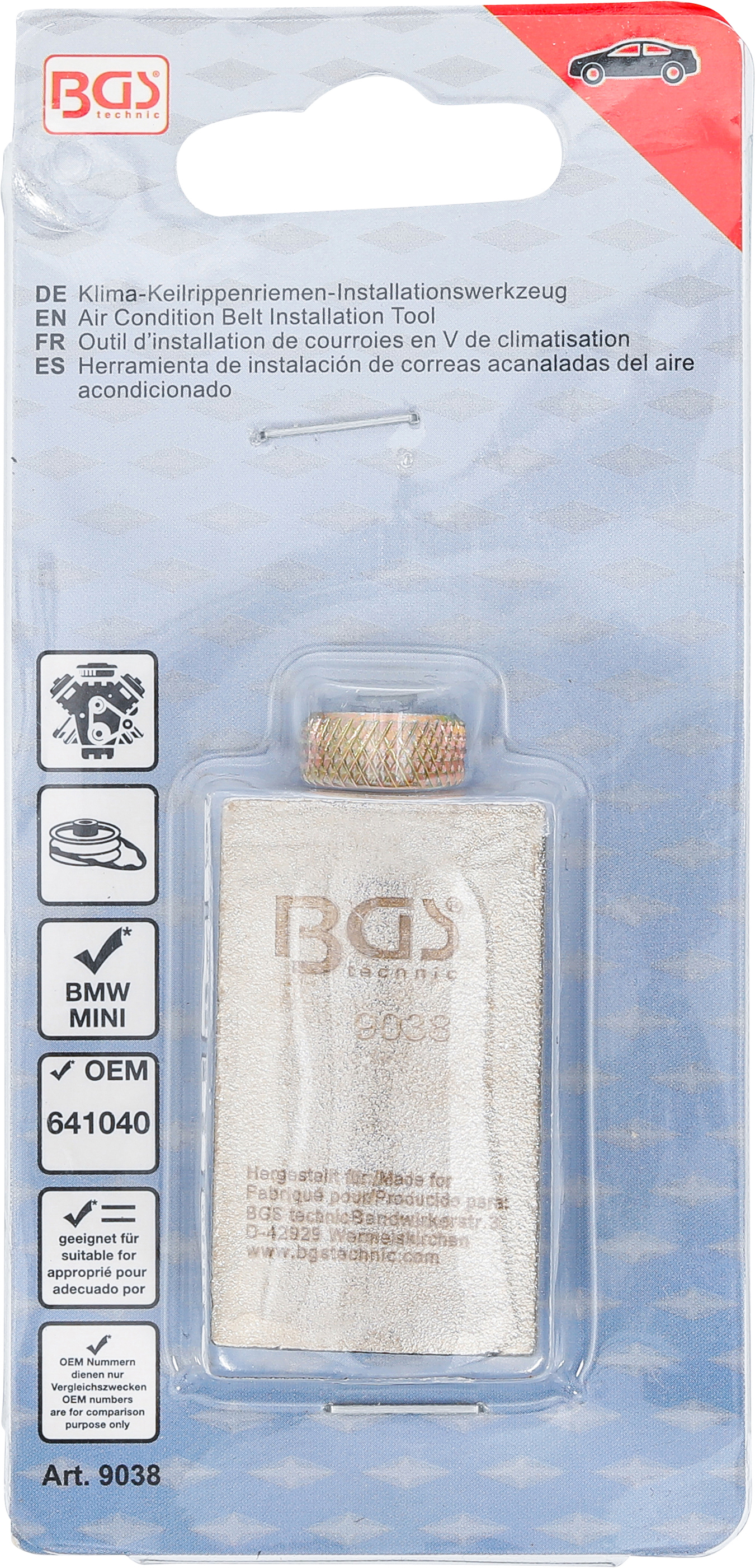BGS Klima-Keilrippenriemen-Installationswerkzeug für BMW N62 / MINI W17