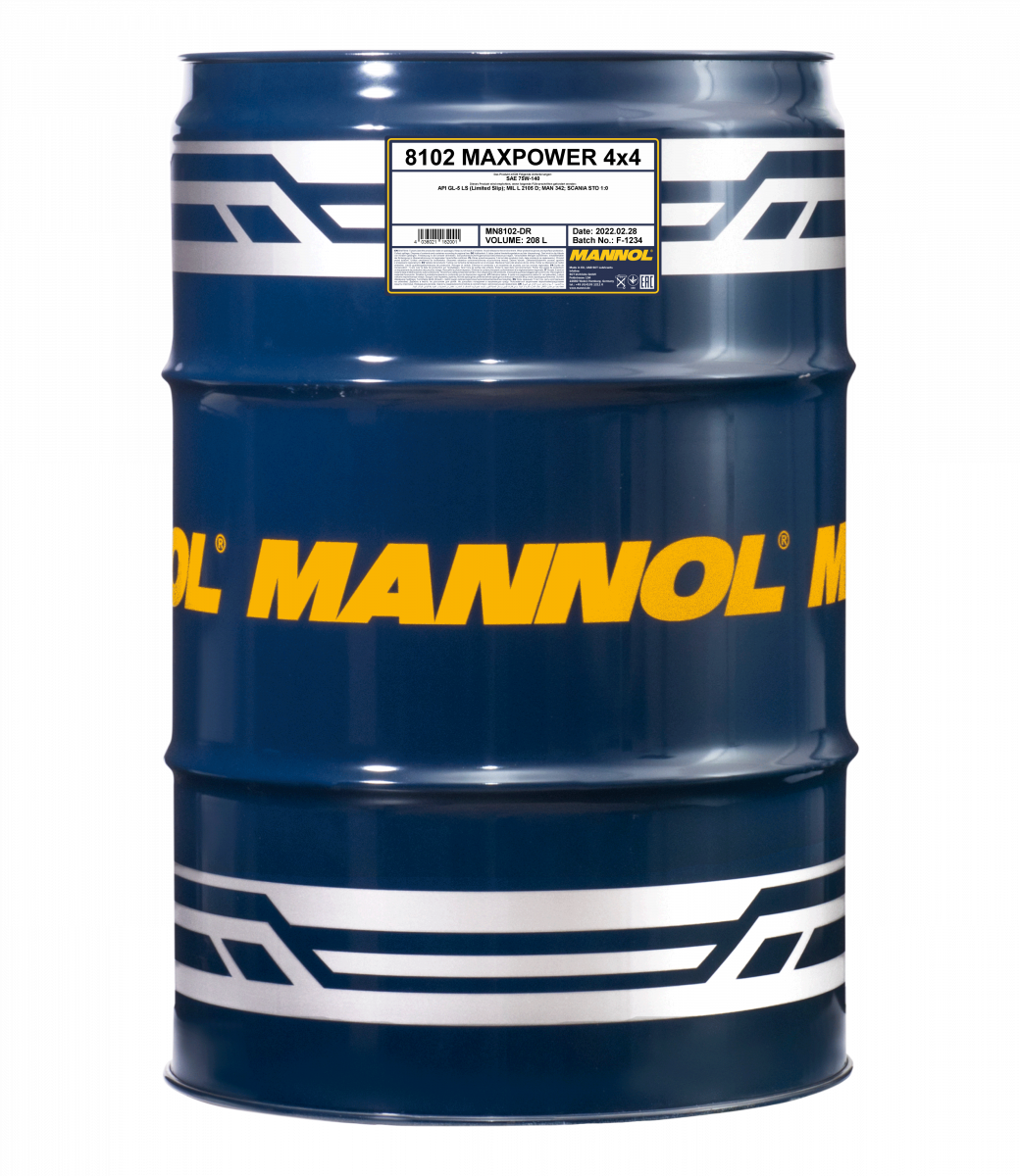 75W-140 Mannol 8102 Maxpower 4x4 Getriebeöl 208 Liter