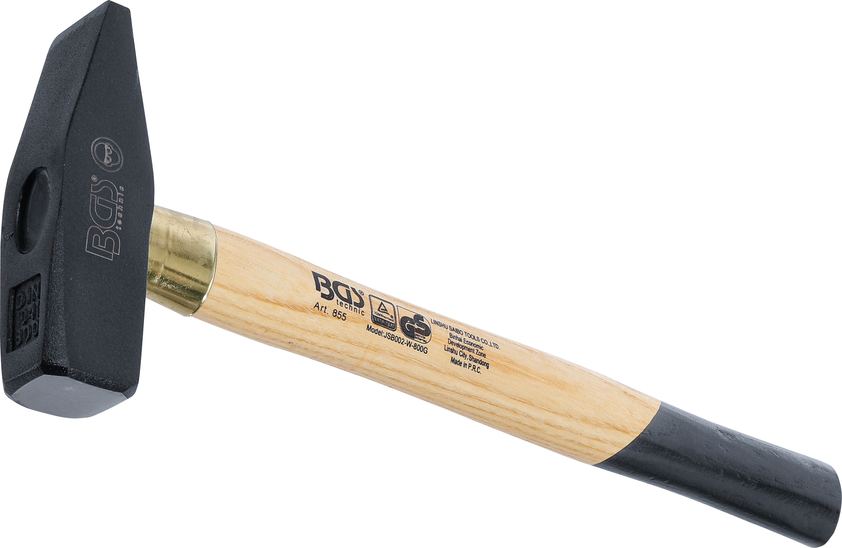 BGS Schlosserhammer | Holz-Stiel | DIN 1041 | 800 g