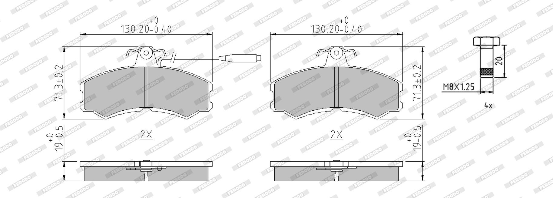 Bremsbelagsatz, Scheibenbremse