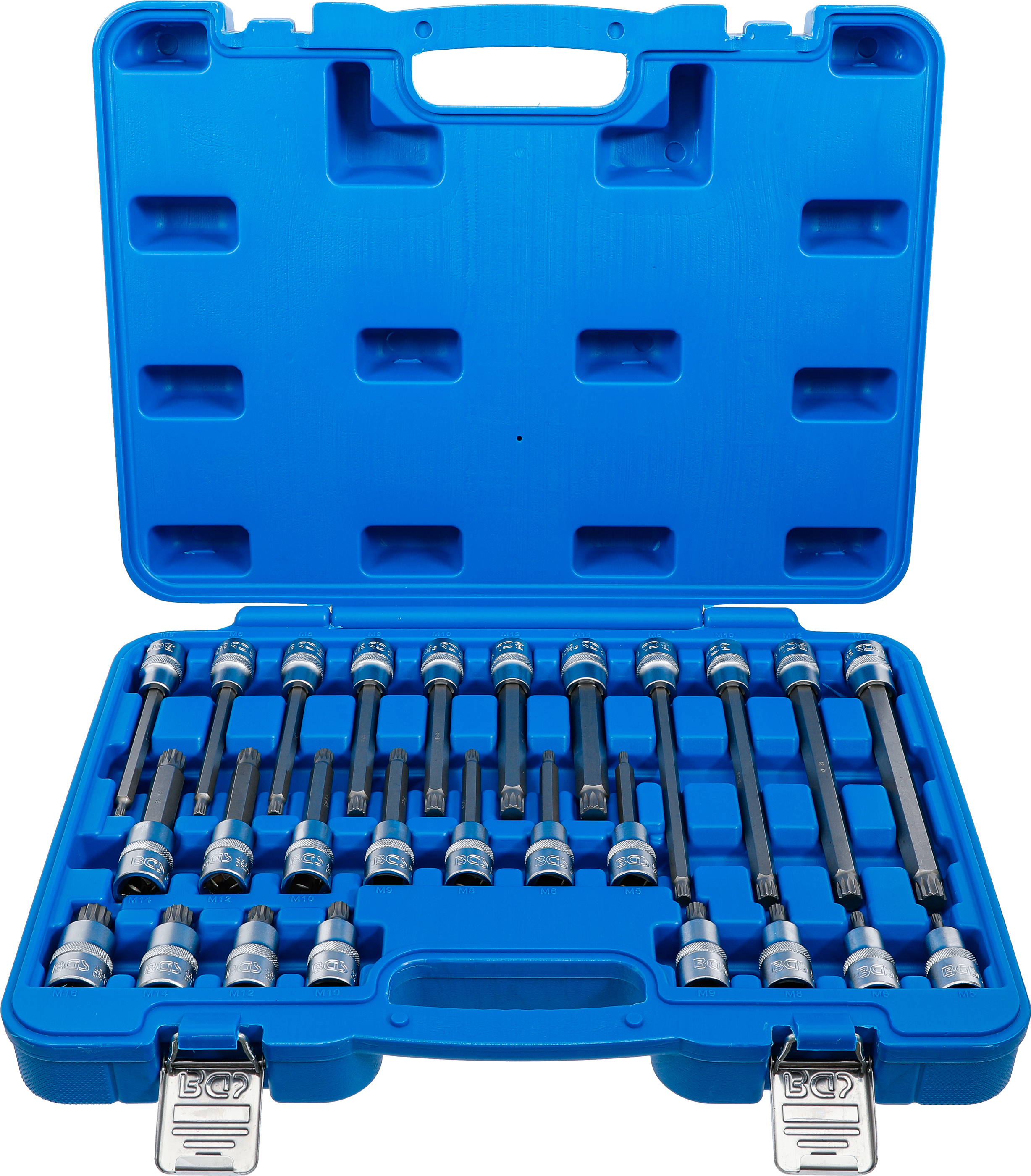 BGS Bit-Einsatz-Satz | Antrieb Innenvierkant 12,5 mm (1/2") | Innenvielzahn (für XZN) | 26-tlg.