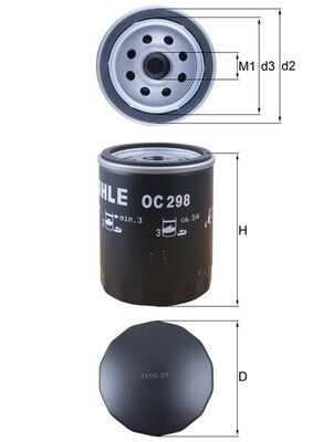Ölfilter passt zu: LAND ROVER DEFENDER, DISCOVERY I, DISCOVERY II 2.5D 10.89-02.16