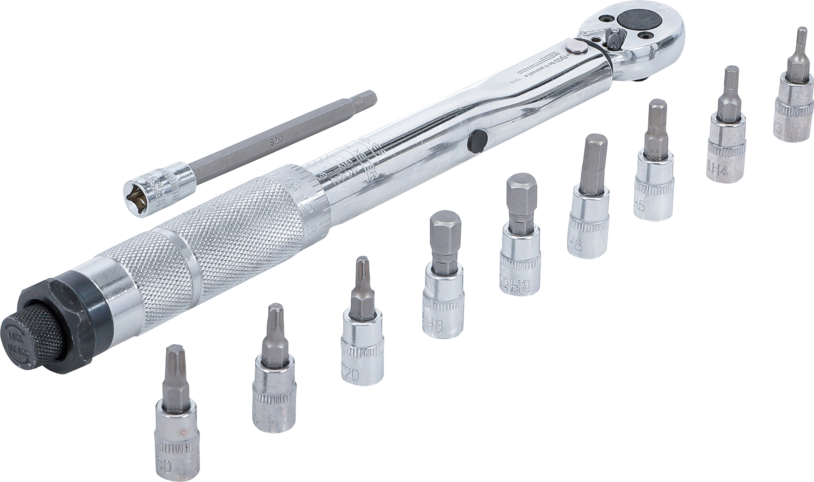 BGS Drehmomentschlüssel-Satz | Abtrieb Außenvierkant 6,3 mm (1/4") | 2 - 24 Nm | 11-tlg.