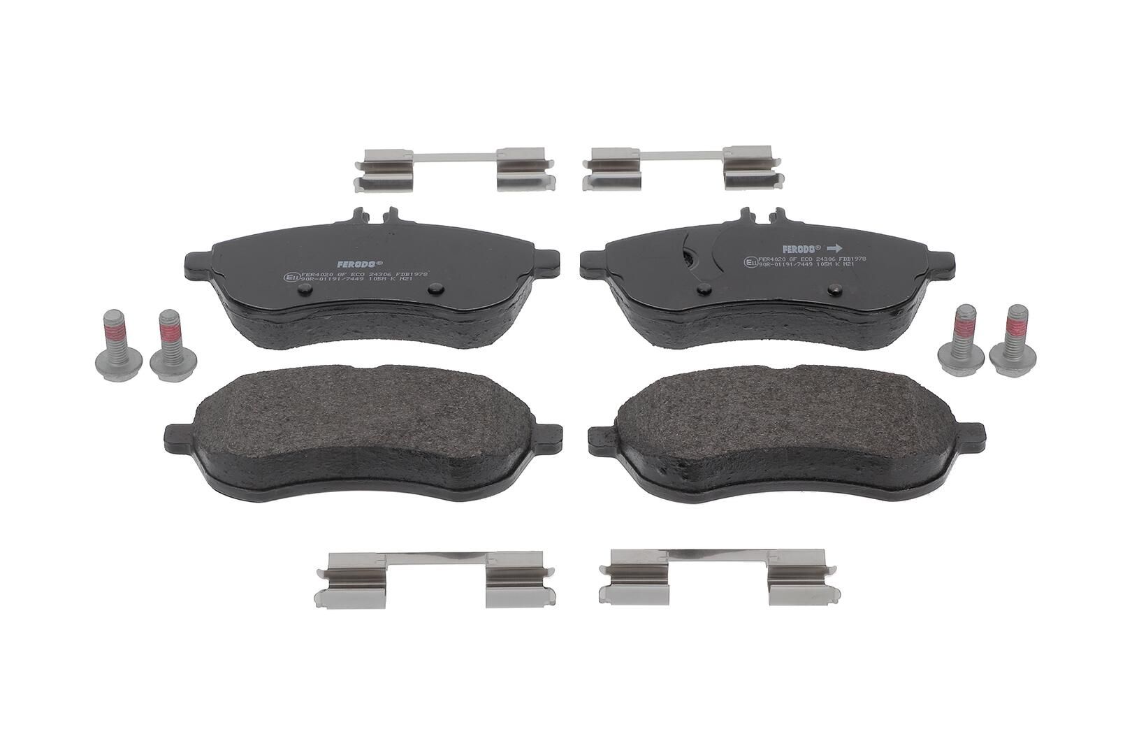 Bremsbelagsatz, Scheibenbremse