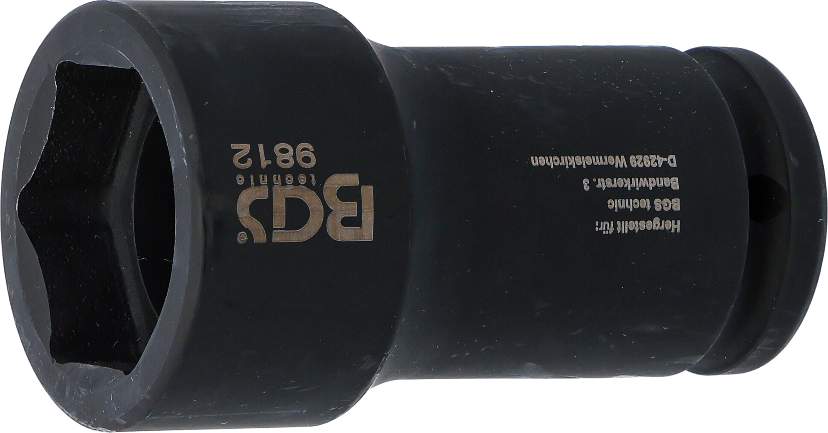 BGS Kraft-Steckschlüssel-Einsatz Sechskant, tief | Antrieb Innenvierkant 20 mm (3/4") | SW 38 mm | für FUSO / Mitsubishi
