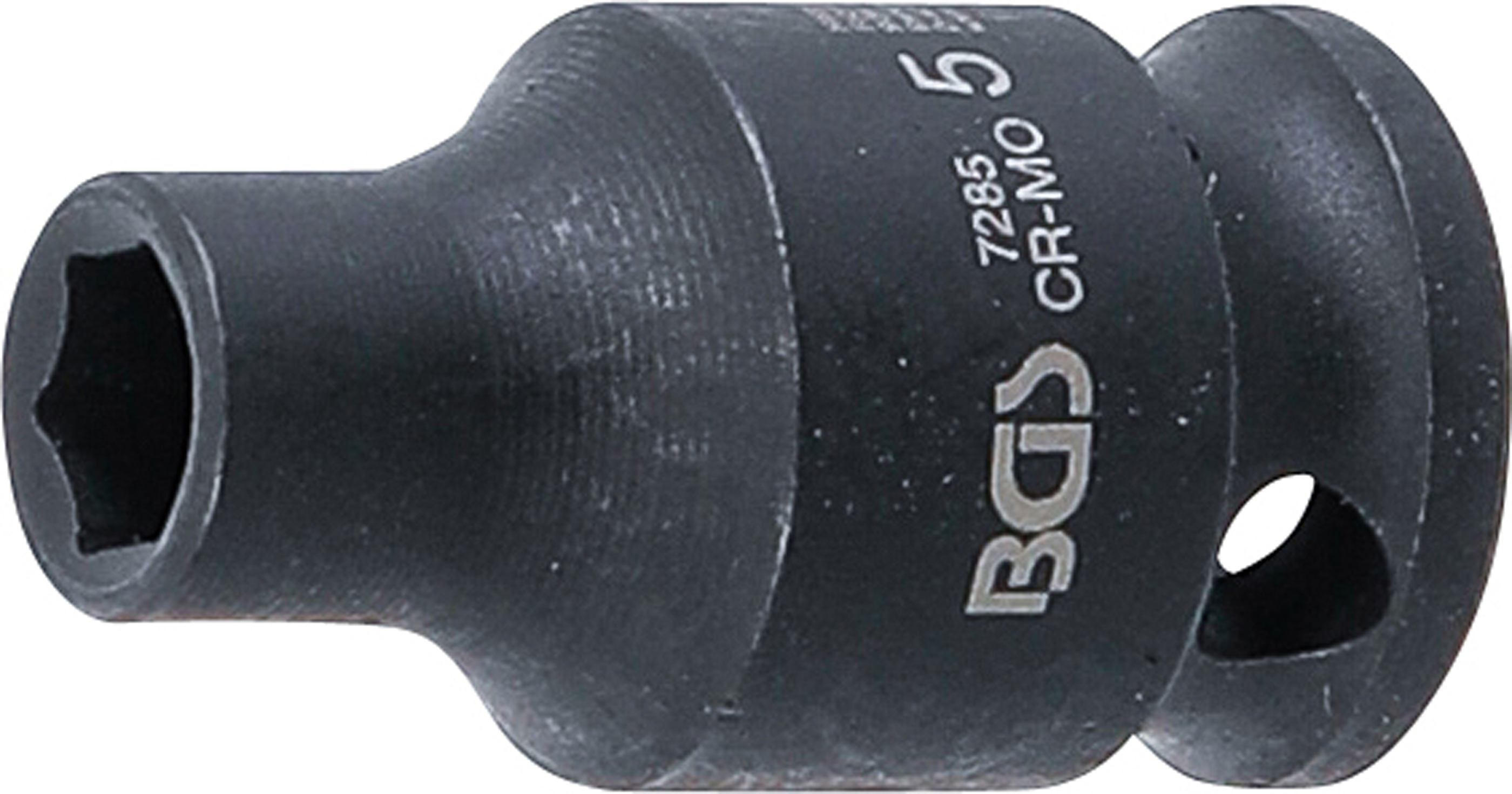 BGS Kraft-Steckschlüssel-Einsatz Sechskant | Antrieb Innenvierkant 6,3 mm (1/4") | SW 5 mm