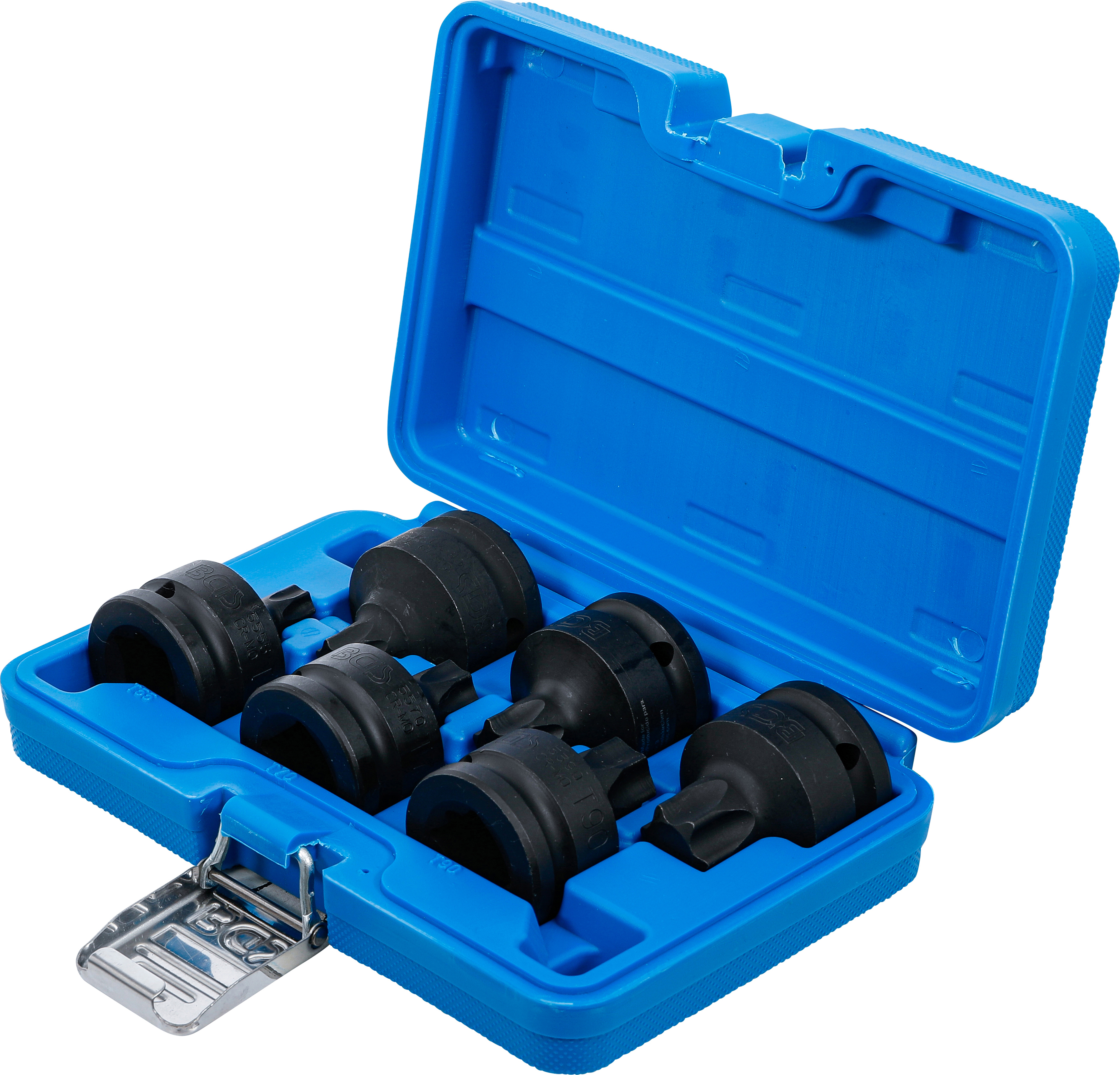 BGS Kraft-Bit-Einsatz-Satz | Antrieb Innenvierkant 20 mm (3/4") | T-Profil (für Torx) T55 - T100 | 6 tlg.