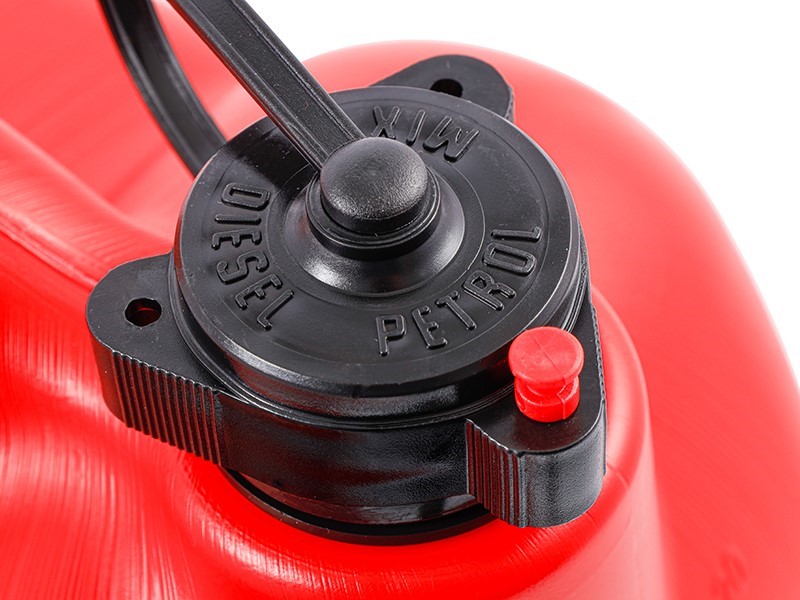 Carmotion Benzinkanister Reservekanister Kraftstoffkanister Kunststoff Oval Rot 20 Liter