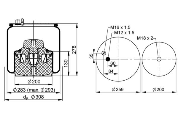 Federbalg, Luftfederung