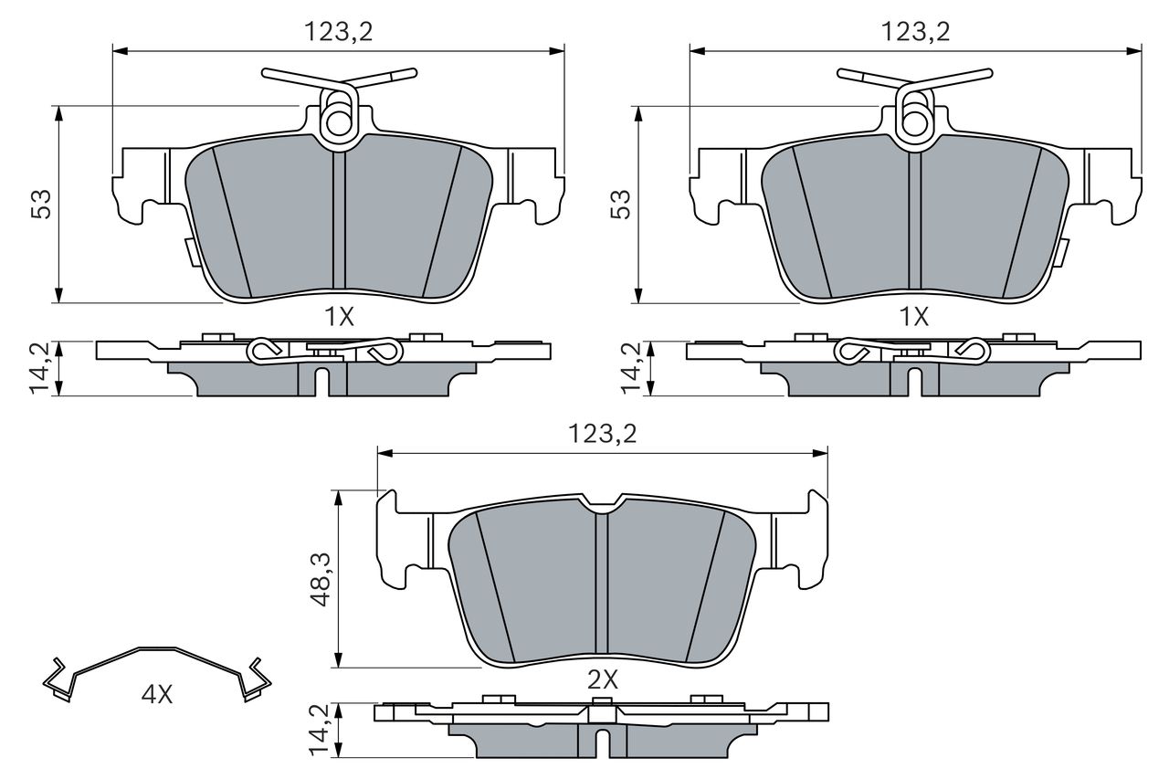 Bremsbelagsatz, Scheibenbremse