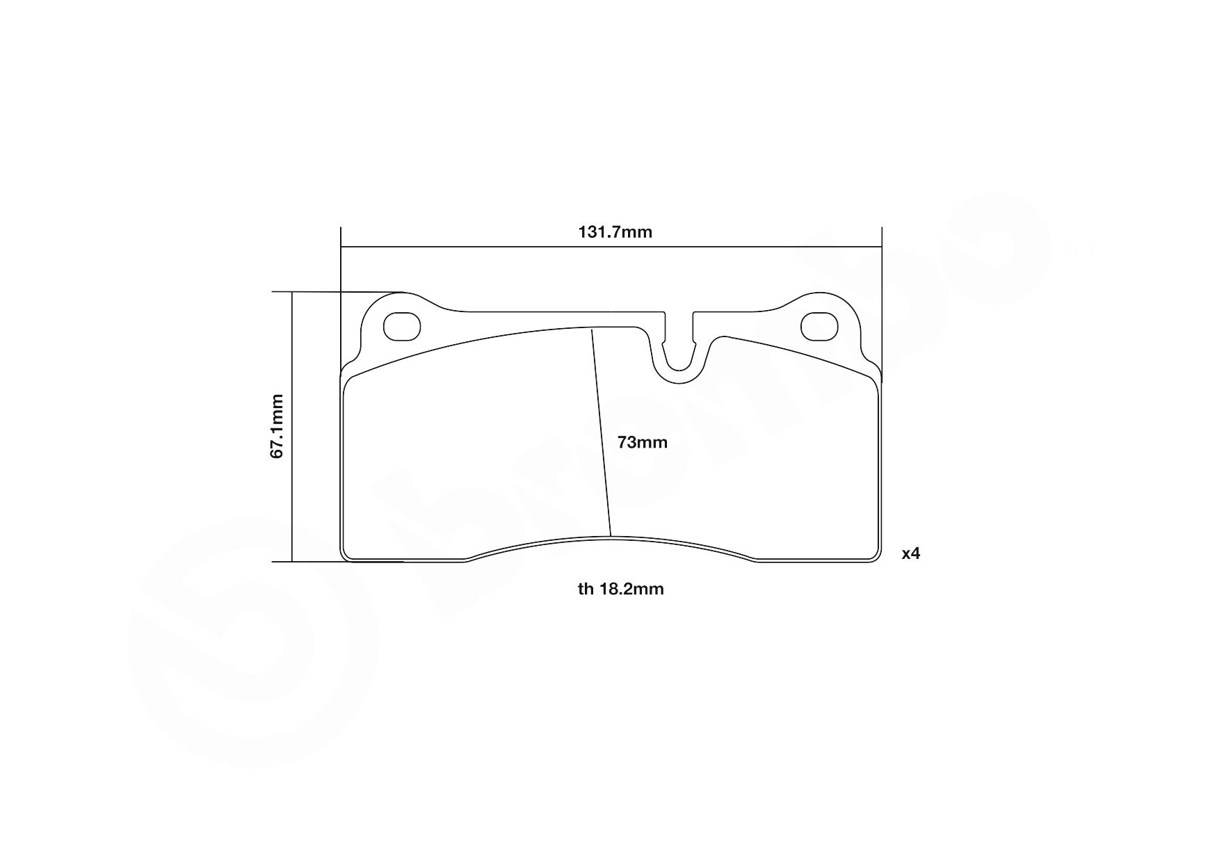 Hochleistungs-Bremsbelagsatz