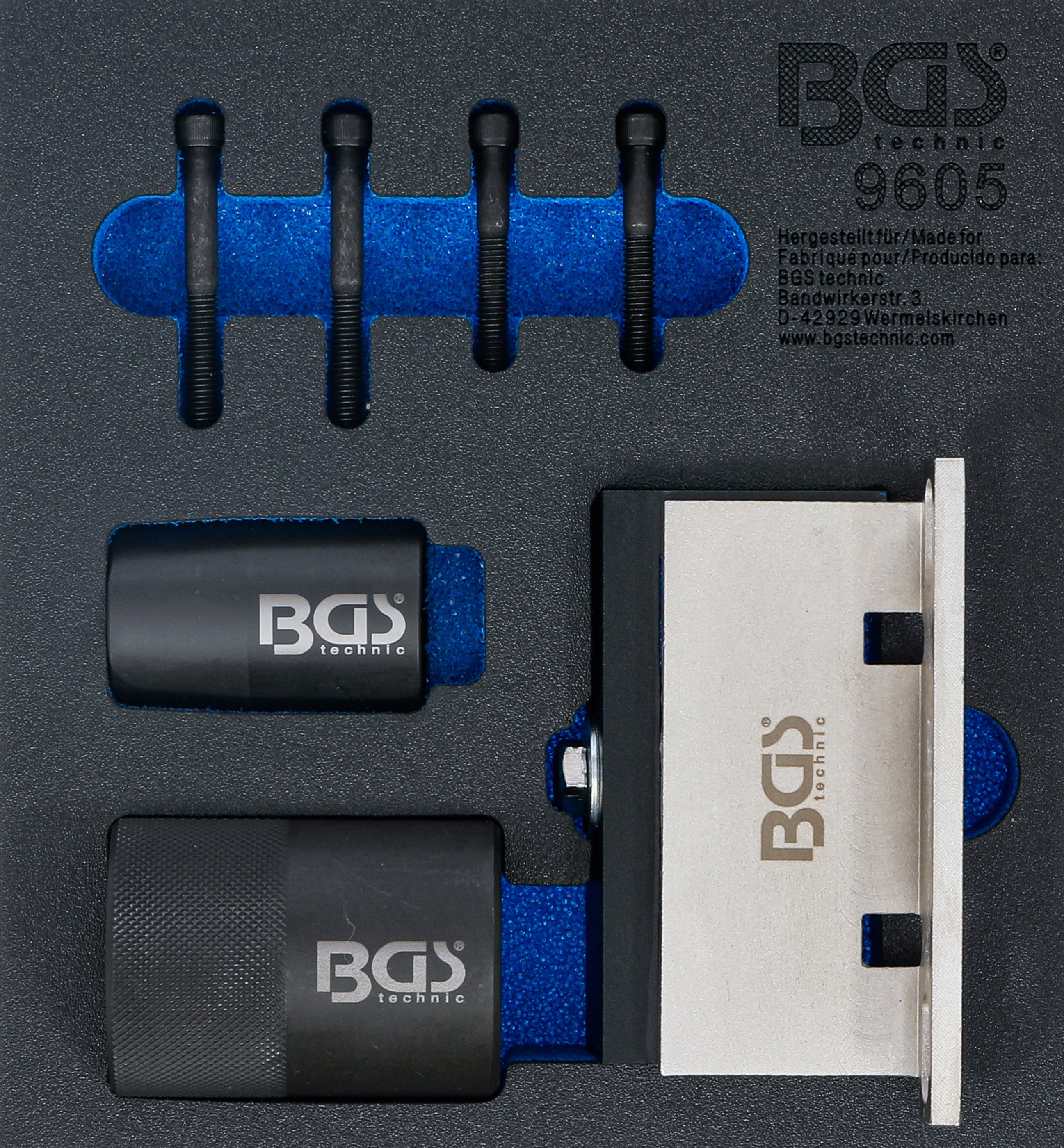 BGS Werkstattwageneinlage 1/6: Nockenwellen-Haltewerkzeug- und Kurbelwellendichtring-Werkzeug-Satz | für Ford, Volvo 2.5 Turbo