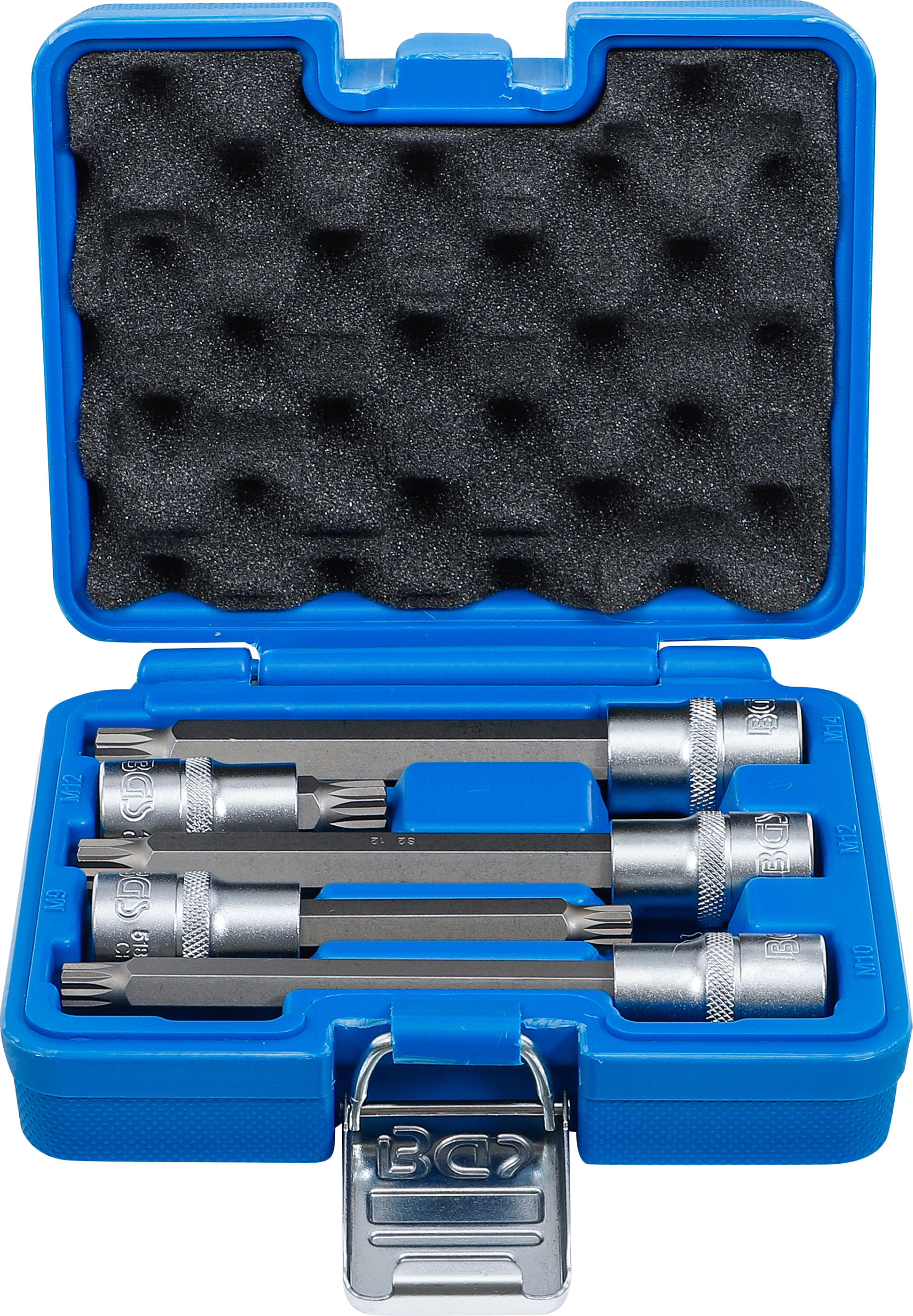 BGS Bit-Einsatz-Satz | Antrieb Innenvierkant 12,5 mm (1/2") | Innenvielzahn (für XZN) | 5-tlg.