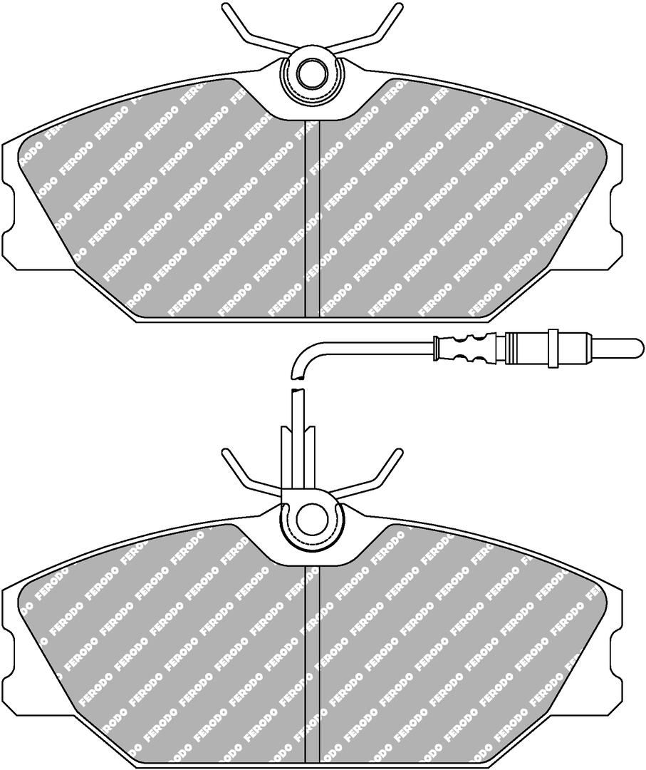 Bremsbelagsatz, Scheibenbremse FDS406 “FERODO RACING 129,9 mm, 55 mm”