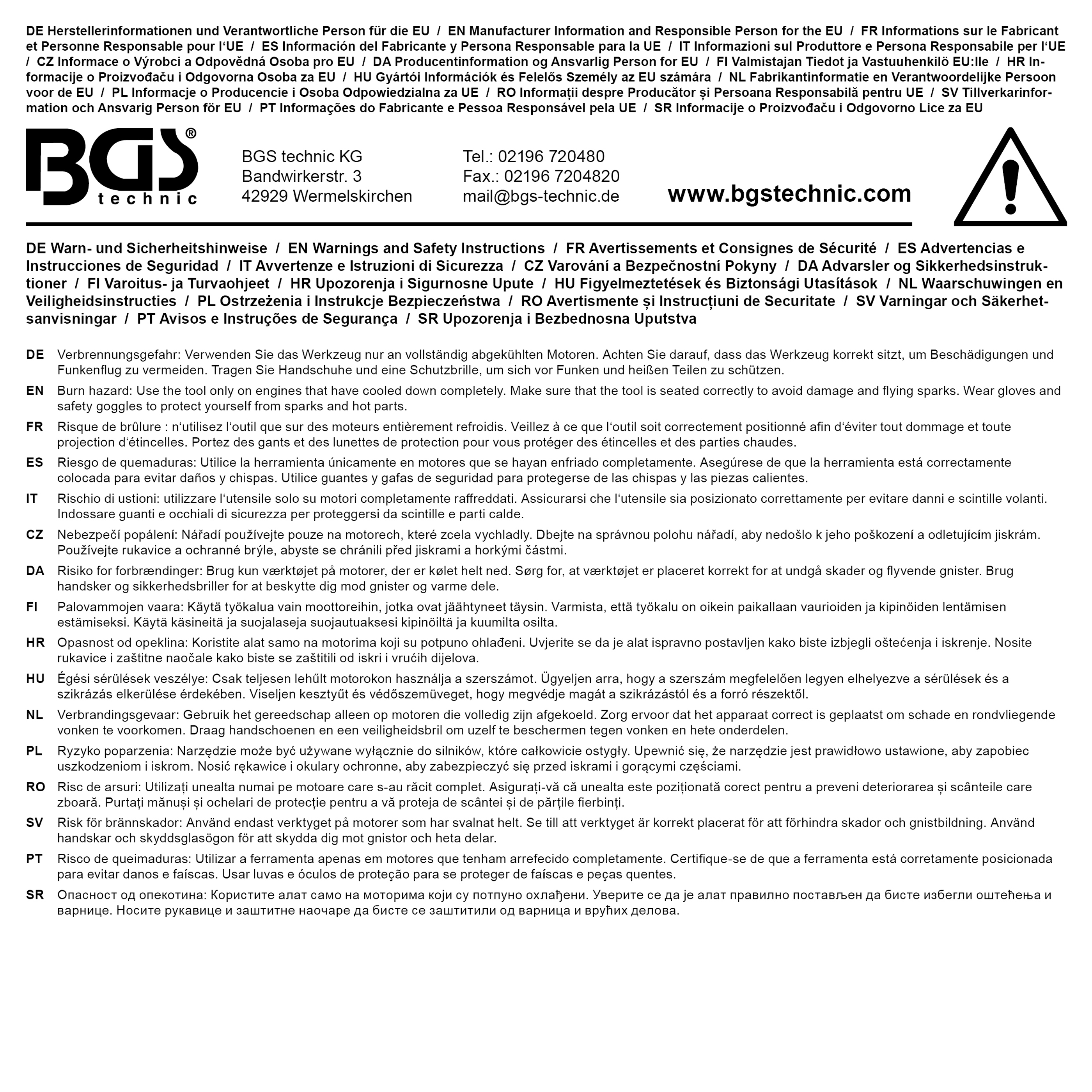 BGS Gewindehülsen | 11 mm | M14 x 1.25 | 5-tlg.