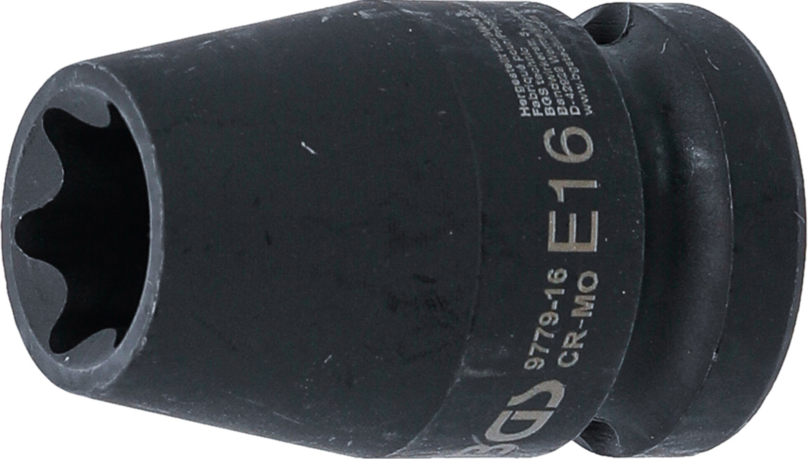 BGS Kraft-Steckschlüssel-Einsatz E-Profil | Antrieb Innenvierkant 12,5 mm (1/2") | SW E16