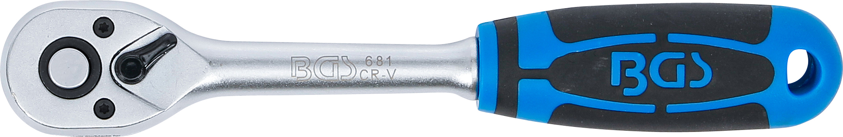 BGS Umschaltknarre | gerade Ausführung | feinverzahnt | Abtrieb Außenvierkant 10 mm (3/8")