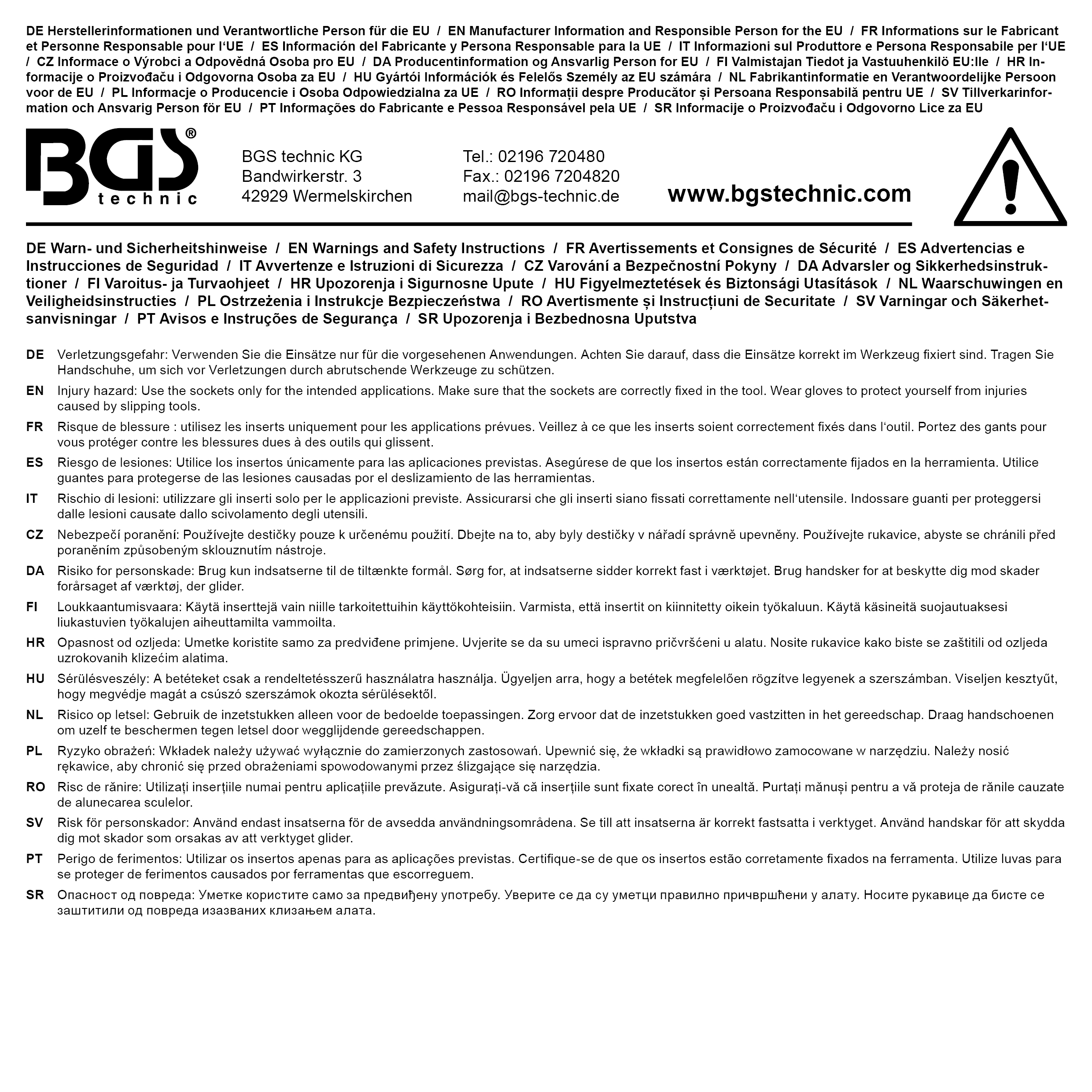 BGS Steckschlüssel-Einsatz-Satz T-Profil Plus (für Torx Plus) | Antrieb Innenvierkant 10 mm (3/8") | SW 10EP - 20EP | 7-tlg.
