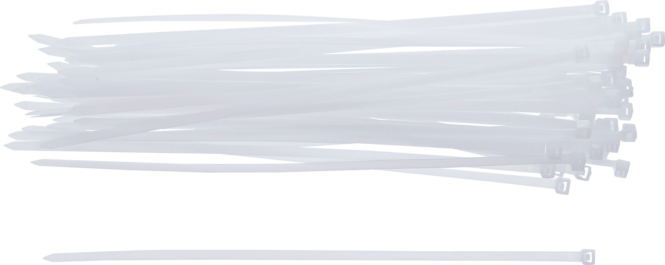 BGS Kabelbinder-Sortiment | weiß | 4,8 x 250 mm | 50-tlg.