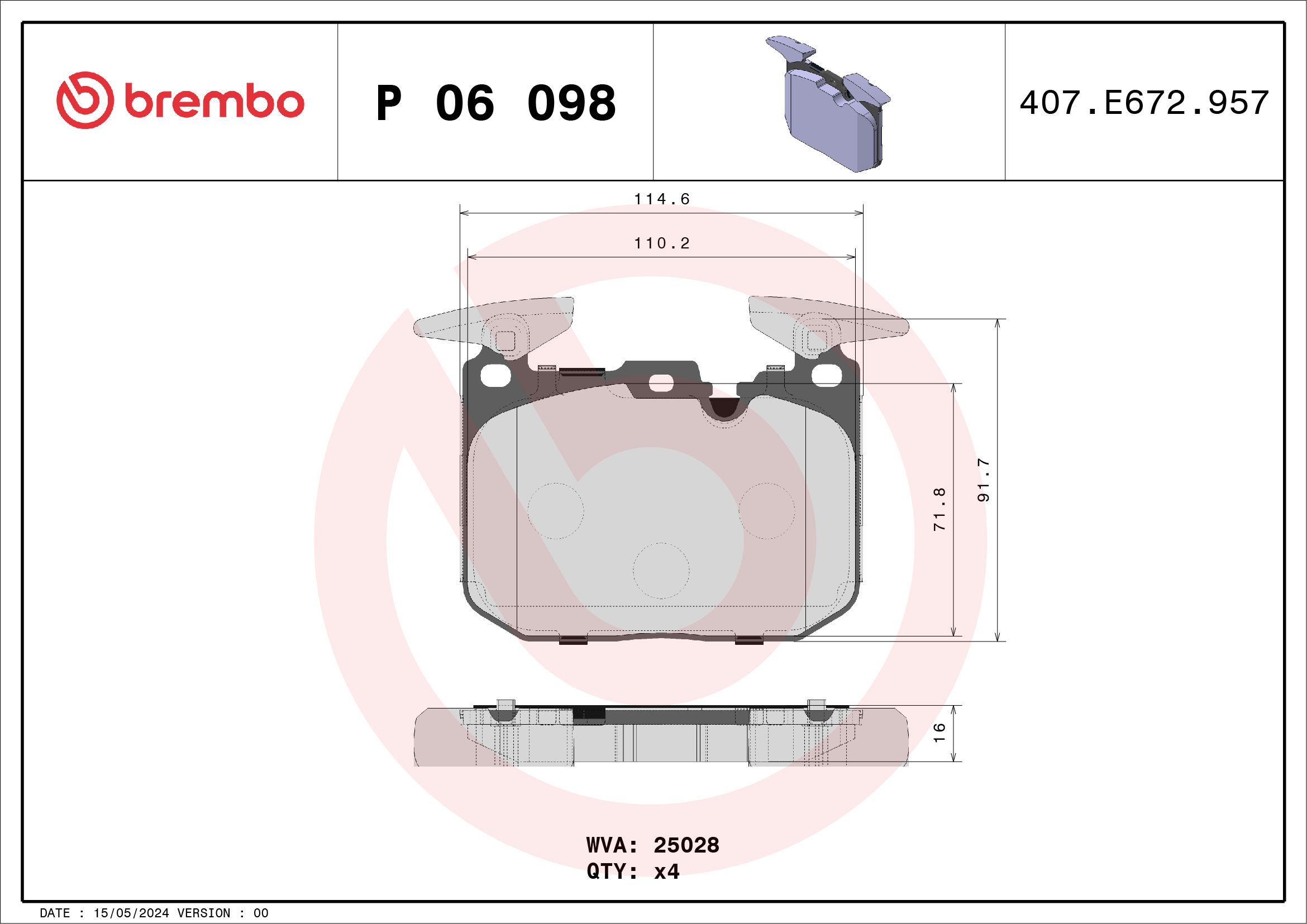 Bremsbelagsatz, Scheibenbremse