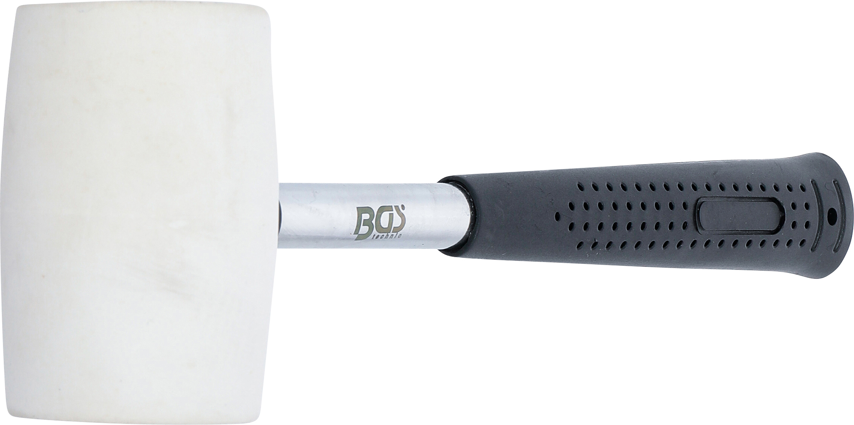 BGS Gummihammer | Metall-Stiel | weißer Kopf | Ø 48 mm | 250 g