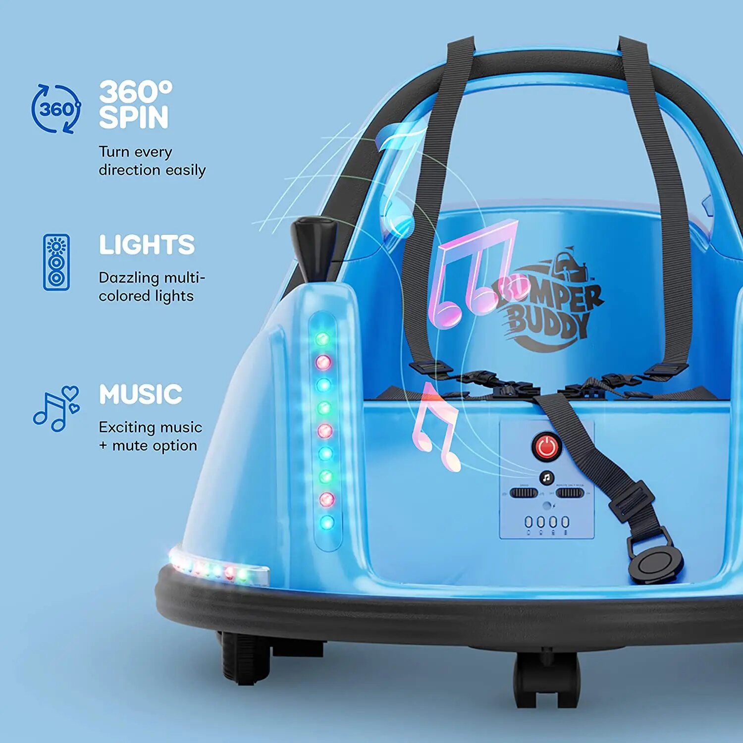 Bumper Buddy Elektrischer Autoscooter für Kinder BLAU das Original aus den USA Top Kinder Geschenk